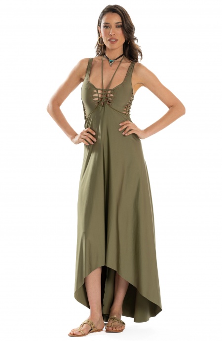 Solid Color Pareo Dress Pin-Up Stars - 22