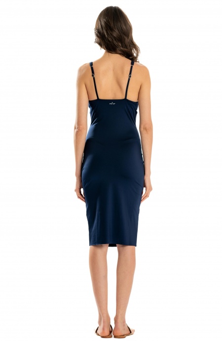 Horseshoe Sheath Dress Solid Color Pin-Up Stars - 18