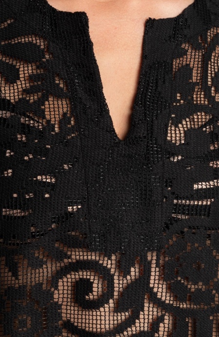 Midi Macramé Solid Color Dress Pin-Up Stars - 8