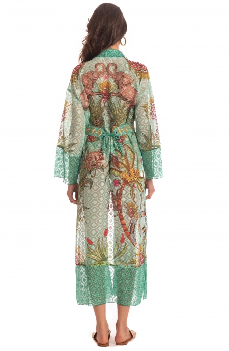Kimono Lungo Safari Pin-Up Stars - 19
