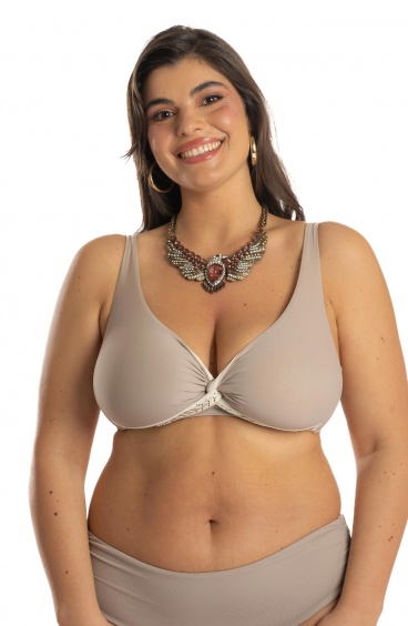 Top Bikini Brassiere Tinta Unita Curvy Pin-Up Stars - 7