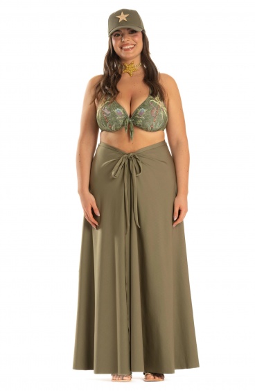 Long Pareo Skirt Solid Color Pin-Up Stars - 36