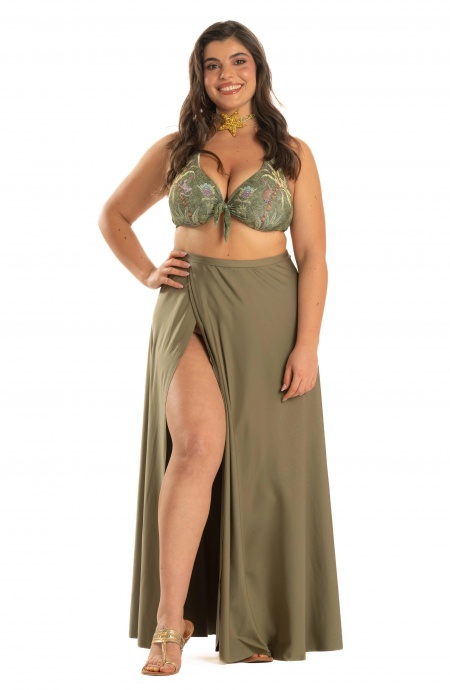 Jupe paréo longue couleur unie Pin-Up Stars - 37