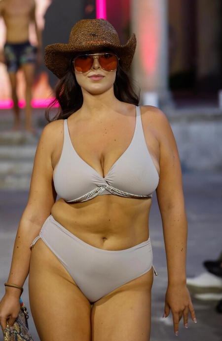 Curvy Solid Color Bikini Brassiere Tops Pin-Up Stars - 12