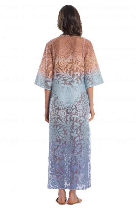 Desert Flower Macramé Caftan Dress Pin-Up Stars - 10