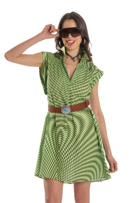 Dress Shirt Optical Pin-Up Stars - 4