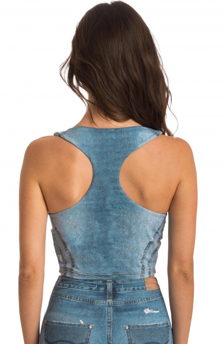 Jeans Tank Top Poisson D'Amour - 3
