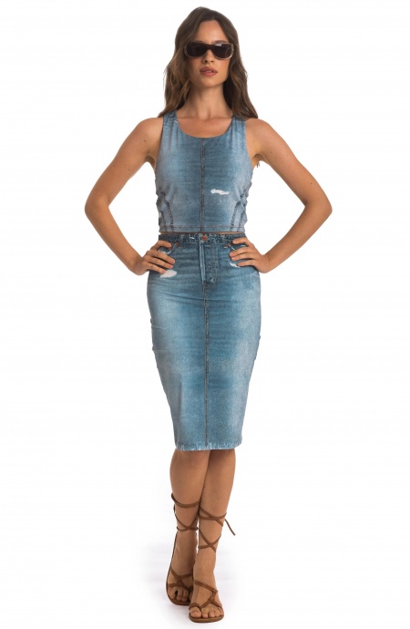Jeans Tank Top Poisson D'Amour - 4