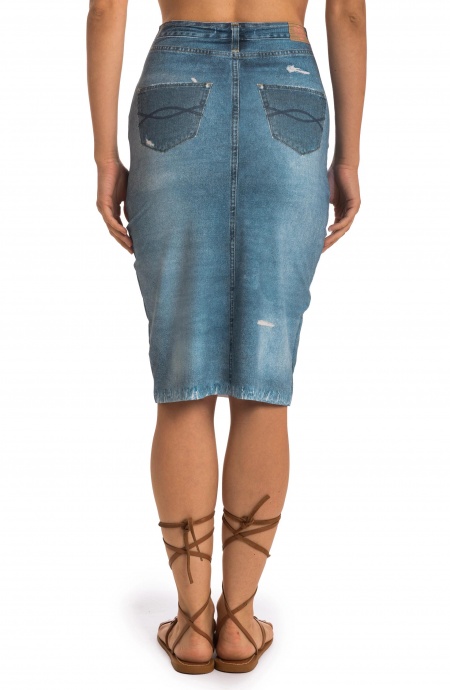 Jeans Skirt Poisson D'Amour - 3