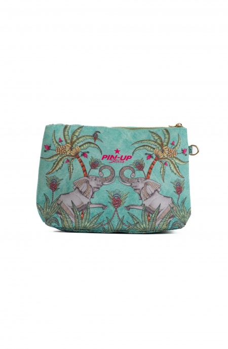 CLUTCH-TASCHE AUS CANVAS MIT SAFARIDRUCK Pin-Up Stars - 10