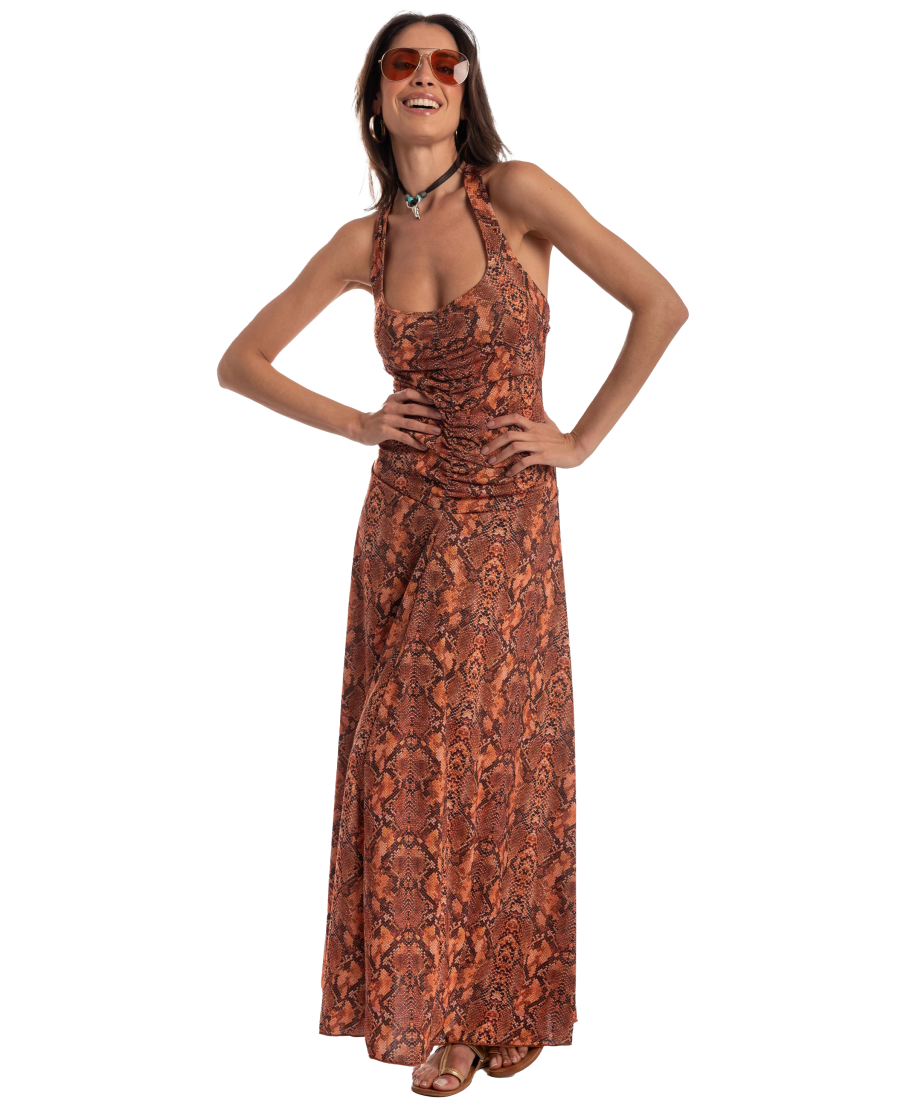 Long Dress Anaconda Back Neckline