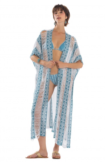 Vestido caftán flor de loto Poisson D'Amour - 11