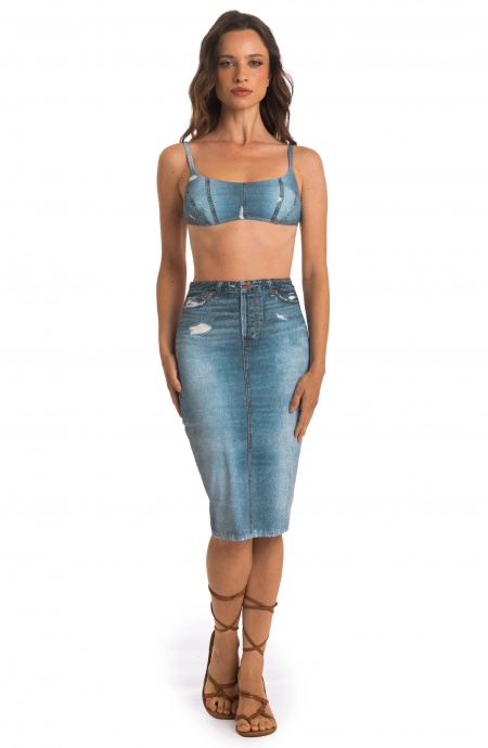 Jeans Skirt Poisson D'Amour - 5