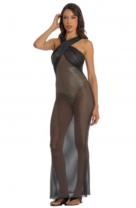 Abito Lungo Riga Gold Pin-Up Stars - 2