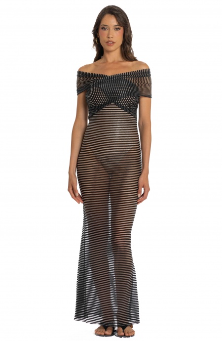 Abito Lungo Riga Gold Pin-Up Stars - 3