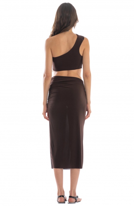 Abito Lungo Monospalla Cut-Out Pin-Up Stars - 4