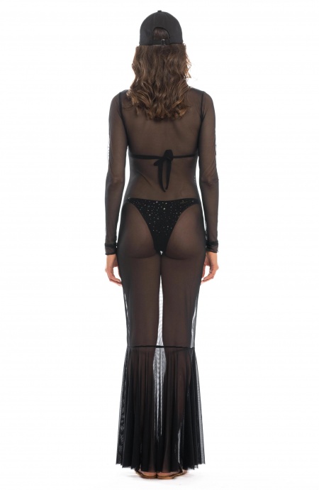 Abito Lungo Tulle Tinta Unita Pin-Up Stars - 5