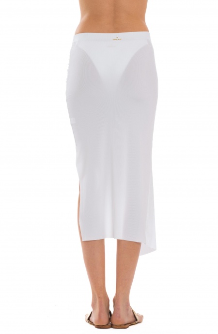 Asymmetrical Skirt Ribbed Pin-Up Stars - 9