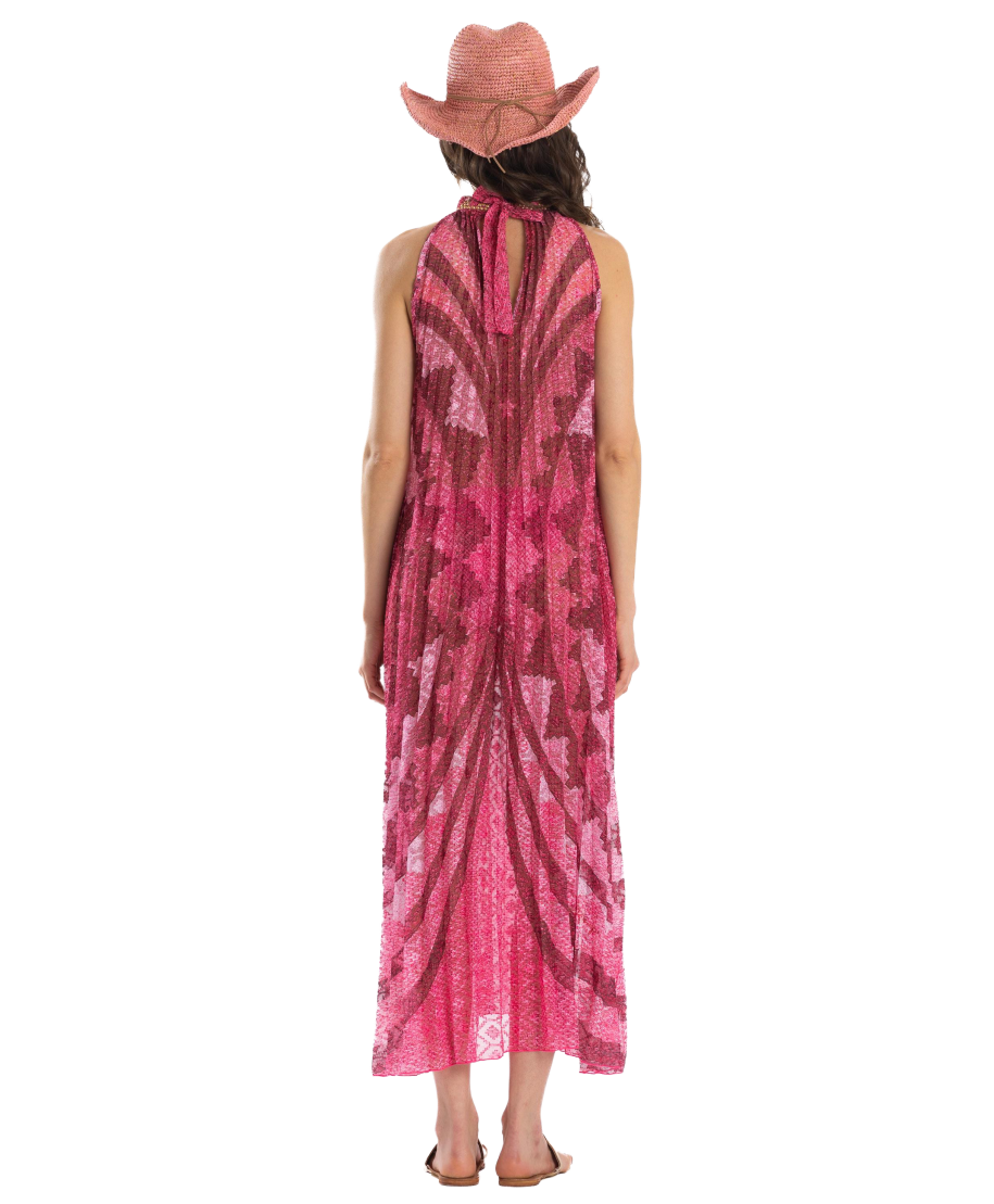 African Braided Pleated Long Dress