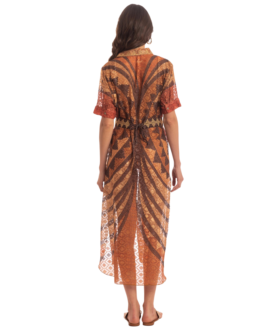 Chemisier Lungo Intreccio Africano