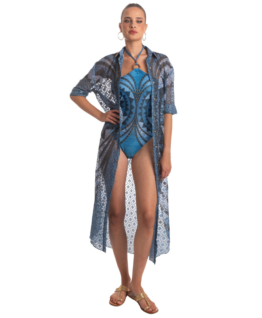 African Braided Long Chemisier