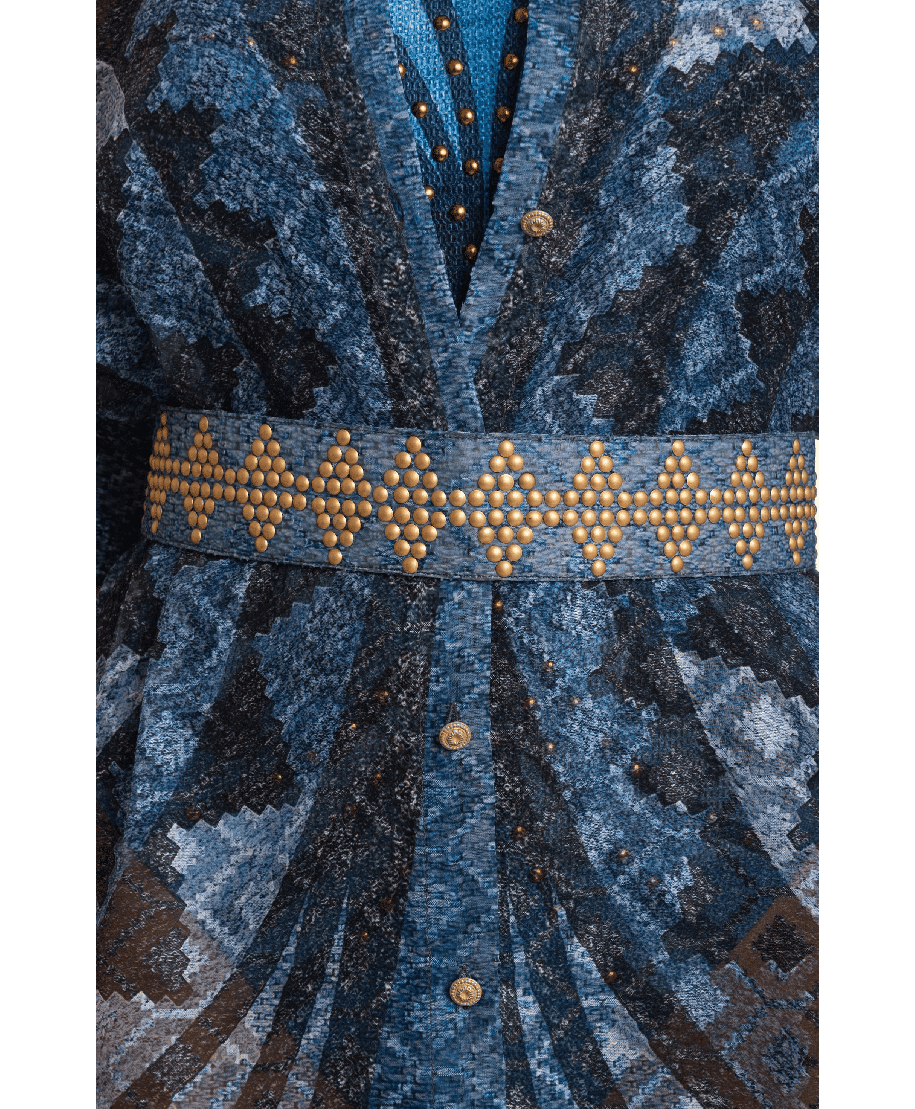 African Braided Long Chemisier