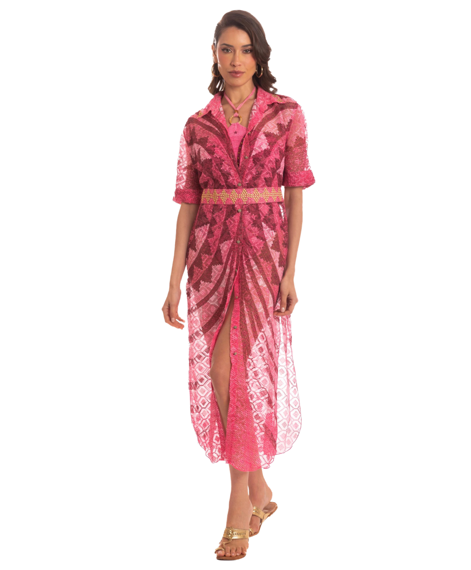 Chemisier Lungo Intreccio Africano