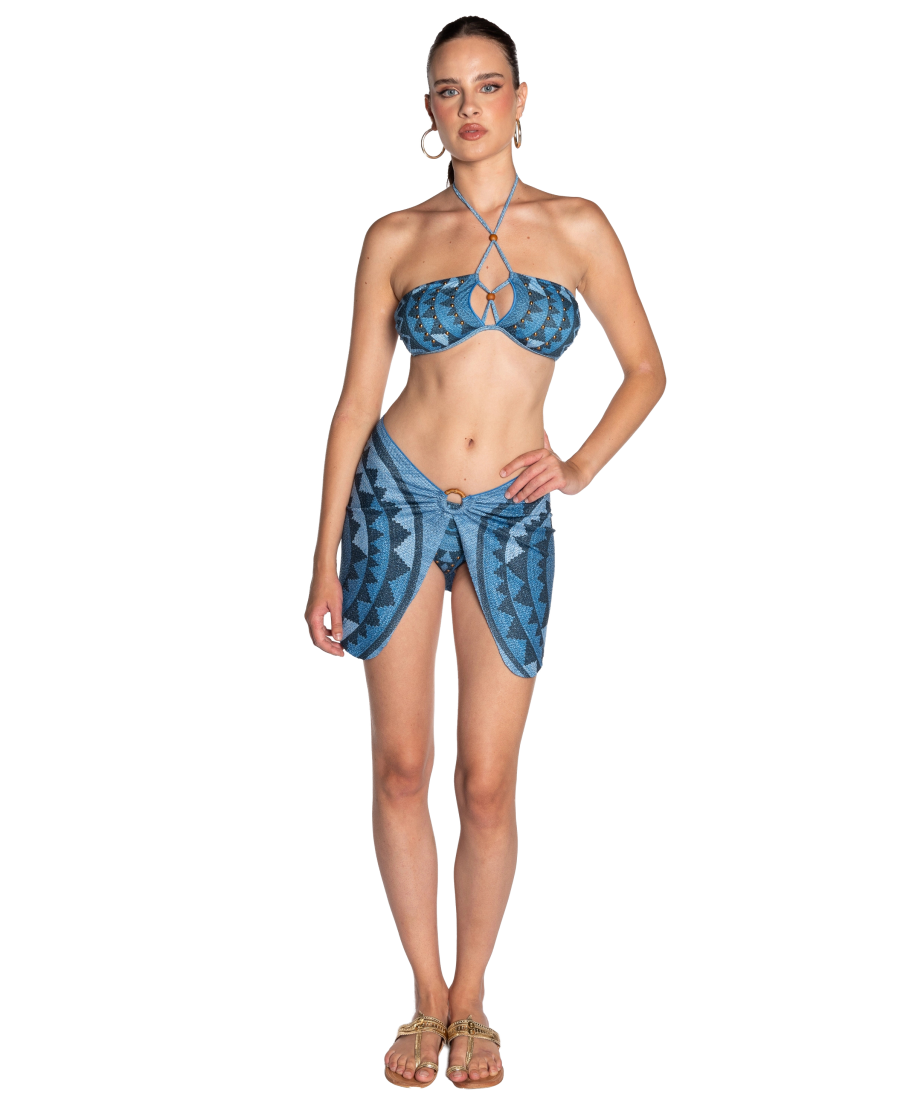 Bikini Fascia Borchie Intreccio Africano