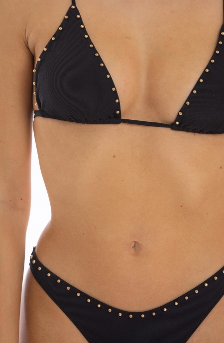 Bikini Triángulo Tachuelas Acanalado - 46