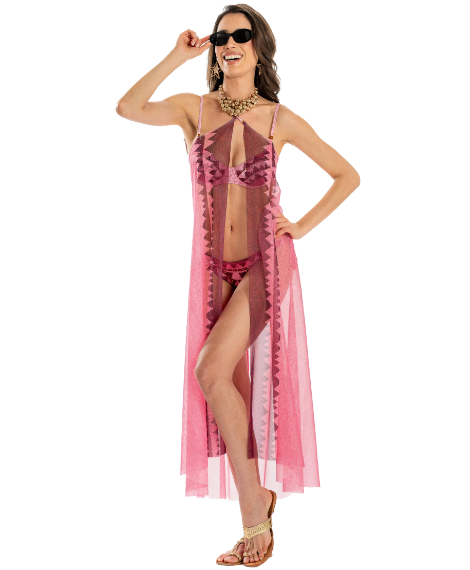 Abito Pareo Lungo Tulle Intreccio Africano
