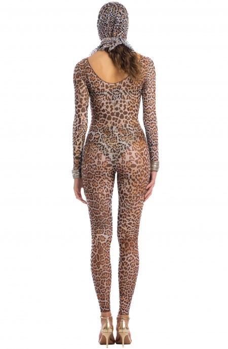 Wild Long Jumpsuit with Scarf - 16 Wild Long Jumpsuit with Scarf - 16