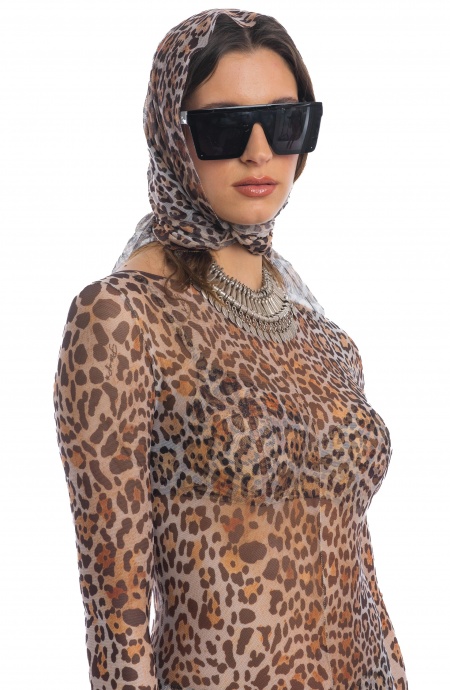 Wild Long Jumpsuit with Scarf - 17