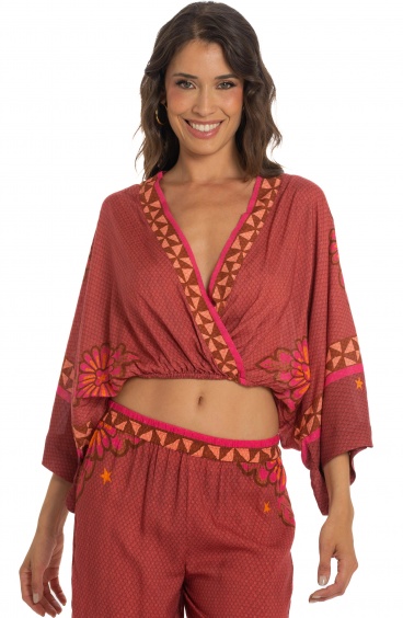 Tribal Sea Crisscross Top - 12