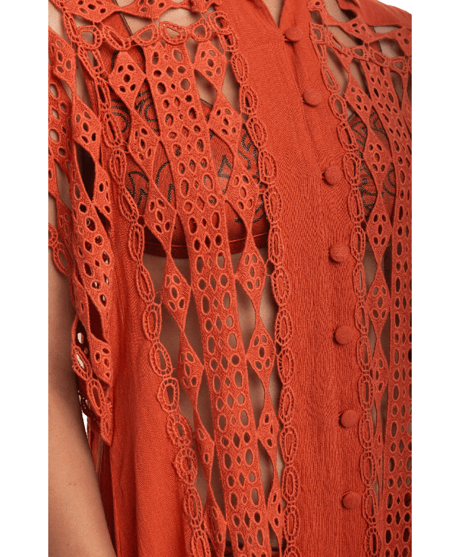 Macramé Chemisier Dress