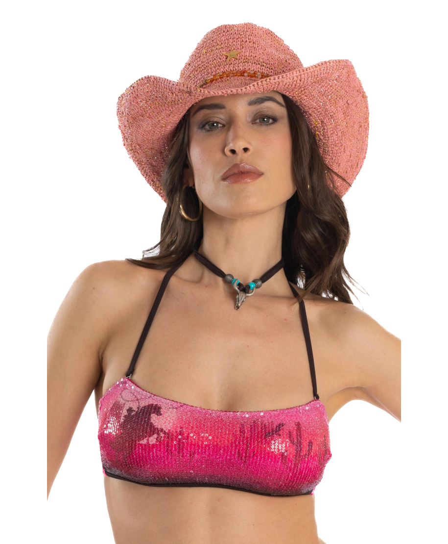 Cappello Rafia Pin-Up Stars