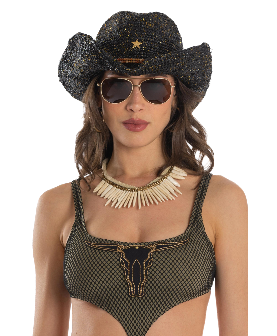 Cappello Rafia Pin-Up Stars