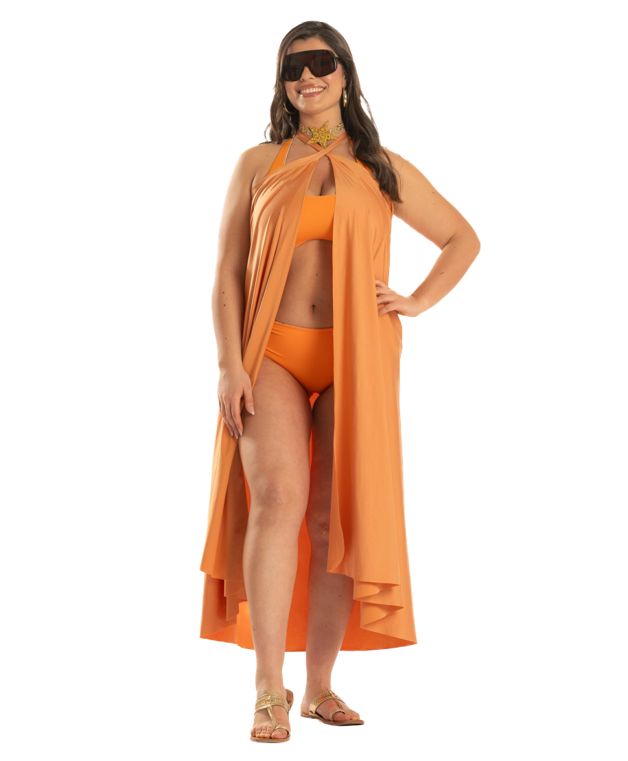 Gonna Pareo Lunga Tinta Unita