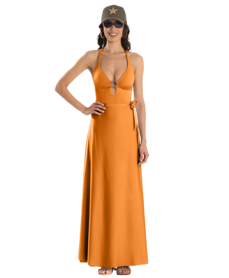 Long Pareo Skirt Solid Color