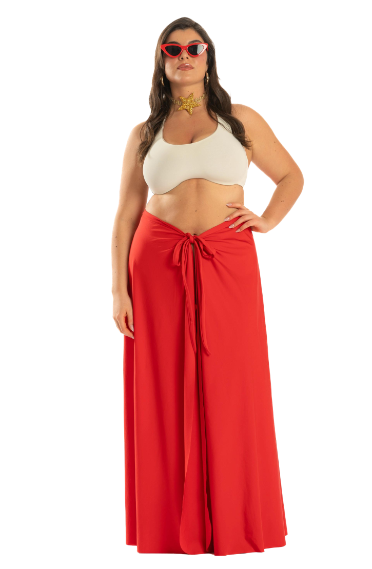 Long Pareo Skirt Solid Color