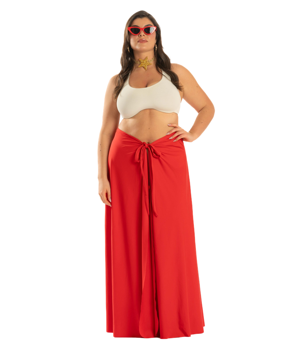 Long Pareo Skirt Solid Color