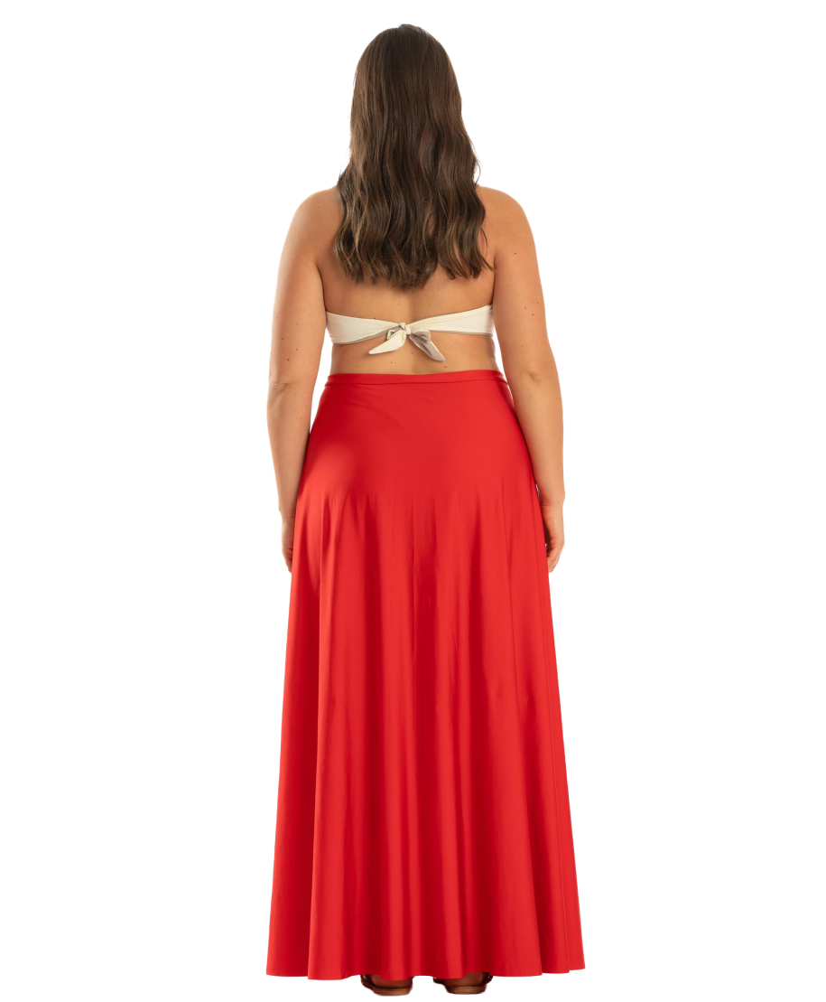 Long Pareo Skirt Solid Color
