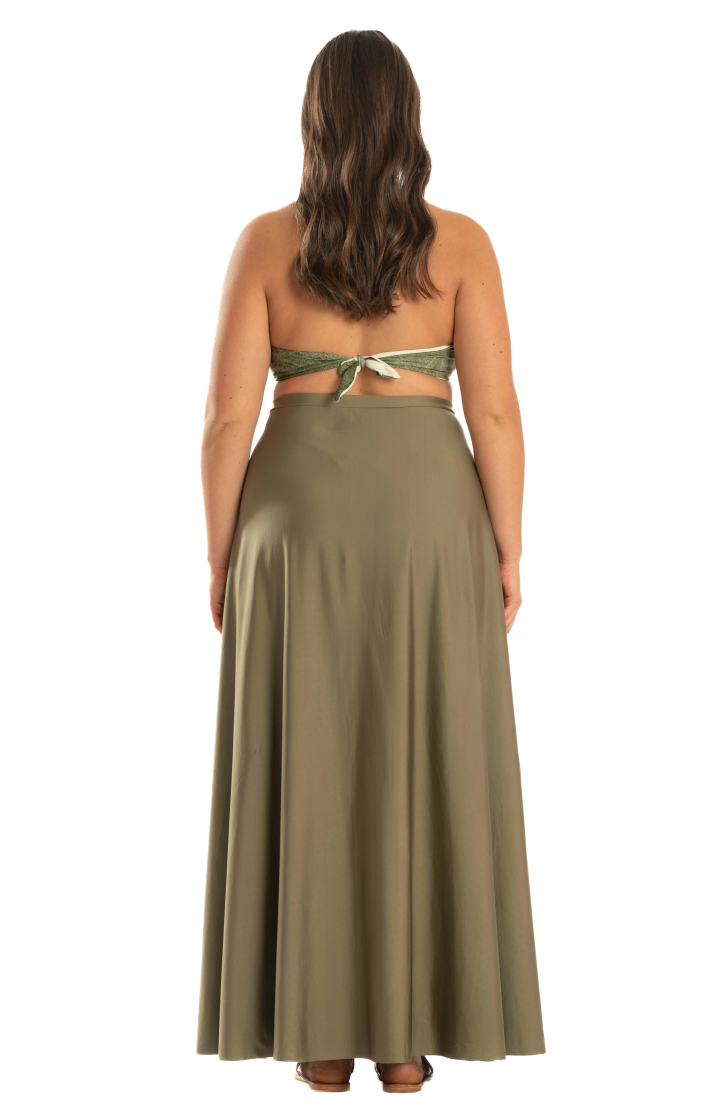 Long Pareo Skirt Solid Color