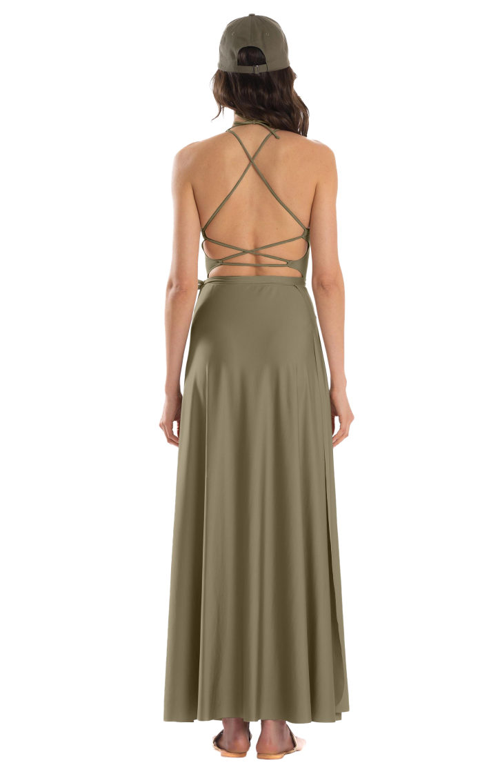 Long Pareo Skirt Solid Color