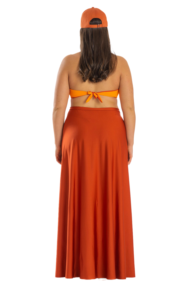 Long Pareo Skirt Solid Color