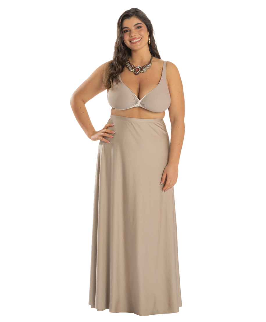 Long Pareo Skirt Solid Color