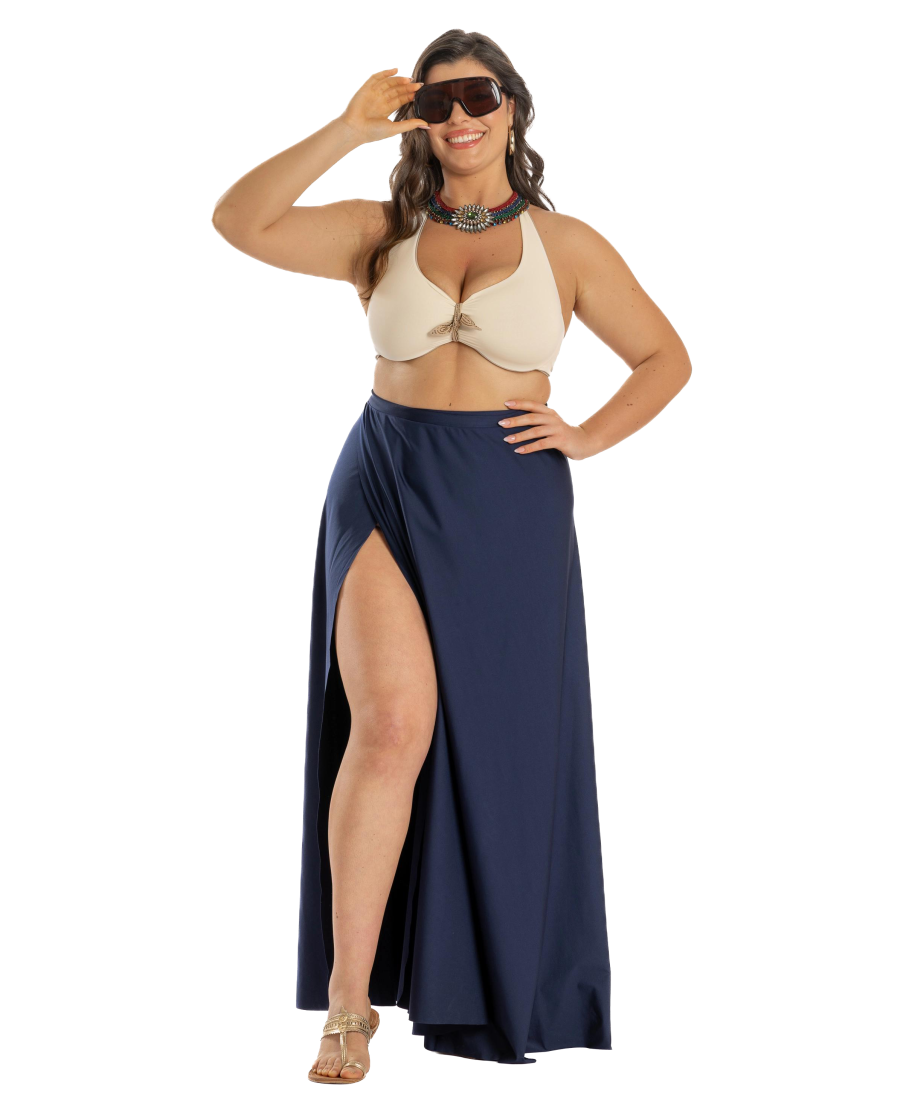 Long Pareo Skirt Solid Color