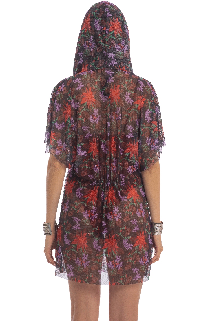 Flower Threads Hooded Blouse Dress