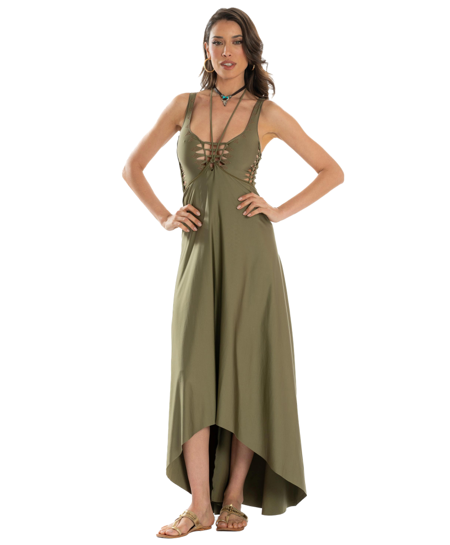 Solid Color Pareo Dress