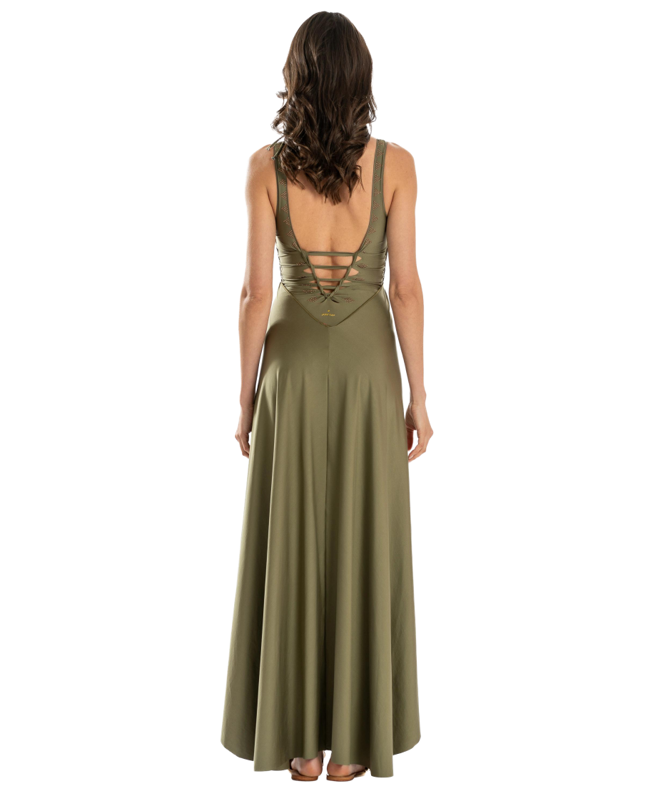 Solid Color Pareo Dress