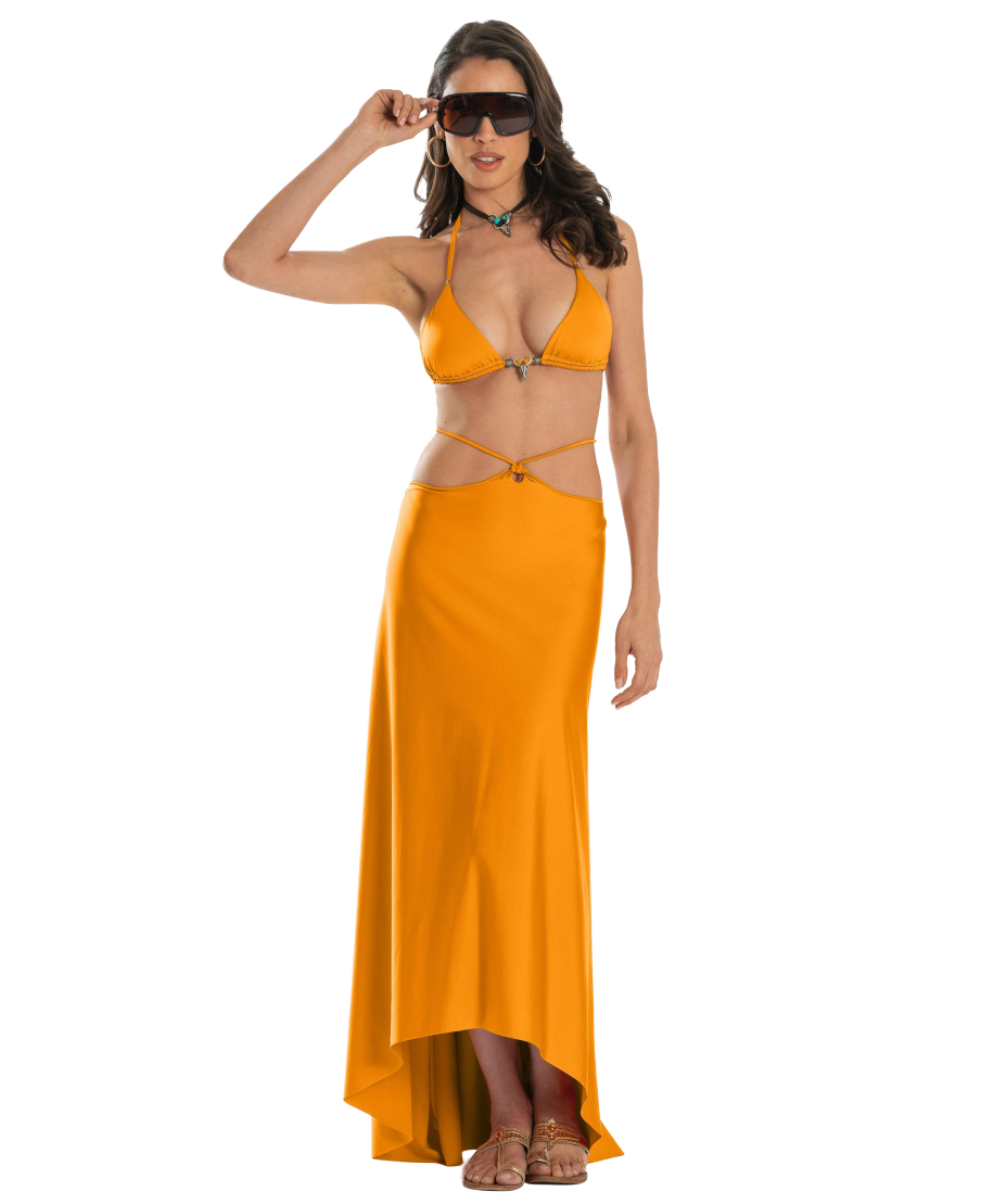 Solid Color Pareo Dress